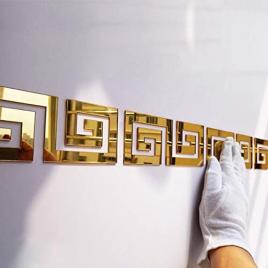 Set oglinzi design versace - oglinzi decorative acrilice gold plated - luxury home 20 bucati/set