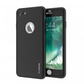 Husa apple iphone 6 plus/6s plus, fullbody elegance luxury black, acoperire completa 360 grade cu folie de