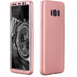 Husa samsung galaxy s8, fullbody elegance luxury rose-gold, acoperire completa 360 grade cu folie de protectie