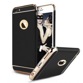 Husa apple iphone 8 plus, elegance luxury 3in1 negru