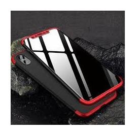 Husa apple iphone x, fullbody 360� 3in1 negru-rosu