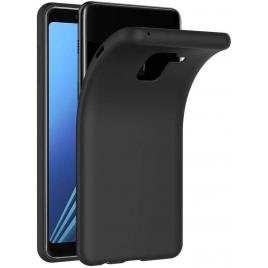 Husa samsung galaxy a8 2018, slim antisoc negru