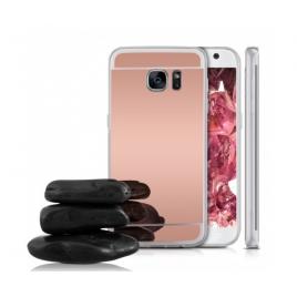 Husa samsung galaxy s7 edge, elegance luxury tip oglinda rose-gold