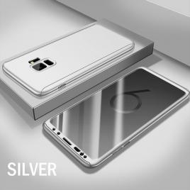 Husa samsung galaxy s9, fullbody elegance luxury argintiu, acoperire completa 360 grade cu folie de protectie