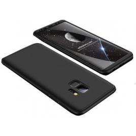Husa samsung galaxy s9 plus, fullbody elegance luxury negru, acoperire completa 360 grade cu folie de