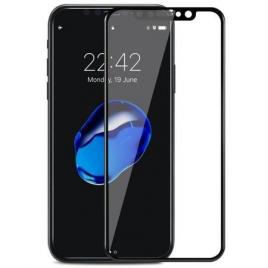 Folie de sticla apple iphone x, cu margini colorate negru