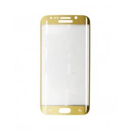 Folie de sticla samsung galaxy s6 edge,  margini curbate colorate gold