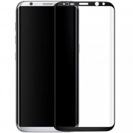 Folie de sticla samsung galaxy s8 plus,  margini curbate colorate black
