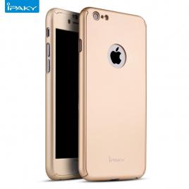 Husa apple iphone 7, fullbody  ipaky gold , acoperire completa 360 grade cu folie de sticla gratis