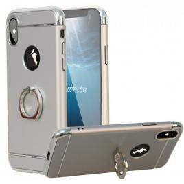 Husa apple iphone x,  3in1 ring argintiu