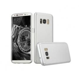 Husa samsung galaxy s8 plus, fullbody  silver, acoperire completa 360 grade cu folie de protectie gratis