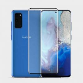 Folie de sticla pentru samsung galaxy s20 plus, cu margini colorate negru