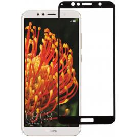 Folie de sticla huawei y6 2018, 9d full glue negru