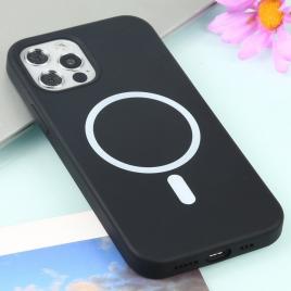 Husa compatibila cu apple iphone 13 pro perfect fit silicon tpu slim antisoc neagra - cu incarcare wireless