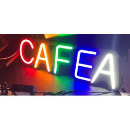 Reclama luminoasa neon led cafea - ideala pentru spatii comerciale