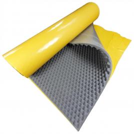 Burete fonoabsorbant cofrat adezivat 200x100 cm cu grosime de 2 cm � solutia ideala pentru izolatie acustica
