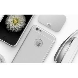 Husa fullbody mystyle silver pentru apple iphone 6 plus / apple iphone 6s plus cu acoperire completa 360 grade