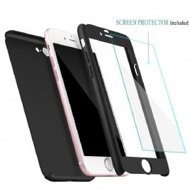Husa ipaky iphone 6/6s full cover 360 + folie sticla, negru