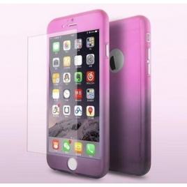 Husa pentru apple iphone 7 plus degrade acoperire completa 360 grade cu folie de sticla gratis