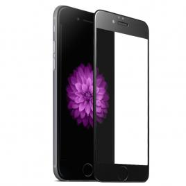 Folie sticla 3d iphone 7 / iphone 8 neagra full cover protectie ecran antisoc tempered glass hc