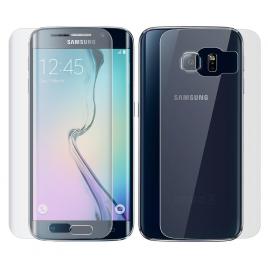 Folie sticla samsung galaxy s6 edge, fata plus spate tempered glass, total transparenta, 3d, acopera tot