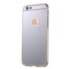Husa apple iphone 5/5s/se, mystyle elegance luxury tip oglinda, silver