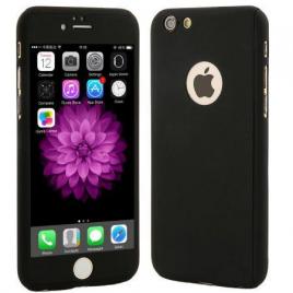 Husa fullbody mystyle black pentru apple iphone 6 plus / apple iphone 6s plus acoperire completa 360 grade cu