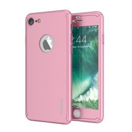 Huse fullbody mystyle rose-gold pentru apple iphone 7 acoperire completa 360 grade cu folie de protectie