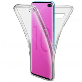 Husa full tpu 360� (fata + spate) pentru samsung galaxy s10+, gri transparent