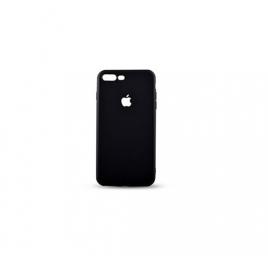 Husa pentru apple iphone 8 plus, mystyle perfect fit, decupaj logo , negru