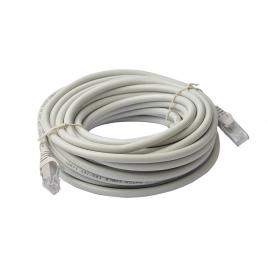 Cablu utp retea, gri, ethernet cat 5e, 10m lungime - cablu patch de internet cu mufa, conector rj45