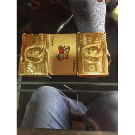 Carti de joc foita aur 24k ( poker ) + certificat de autenticitate