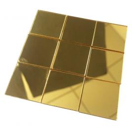 Set oglinzi design patrat 4/4 cm - oglinzi decorative acrilice gold mystyle luxury home 100 bucati/set