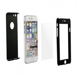 Husa 360 ultra slim fata spate + folie 9h iphone x negru