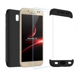 Husa samsung galaxy j5 2017 - protectie 360 grade, 3 in 1, plastic dur, neagra