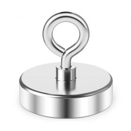 Magnet fishing neodym puternic, carlig inelar ridicare gasire obiecte metalice fier pescuit, d60