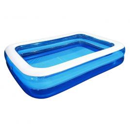 Piscina gonflabila dreptunghiulara pentru exterior, 200x150x50 cm, albastru/alb