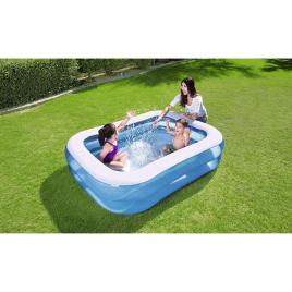 Piscina gonflabila idl little family fun, 506 l, 201 x 150 x 51 cm, dreptunghiulara, albastru-alb, vinil