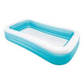 Piscina gonflabila dreptunghiulara, dimensiuni 3x1.8x0.50 metri, realizata din vinil rezistent culoare