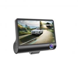 Camera video auto de bord tripla, full-hd, 3 camere - fata/spate/interior, display 4 inch, g senzor, 170