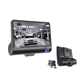 Camera auto de bord dvr tripla fata, spate, interior, maxtech�, ecran ips de 4.0 inch, full-hd 1080p, unghi