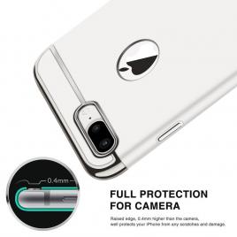 Husa telefon apple iphone 8 plus ofera protectie 3in1 ultrasubtire lux silver matte