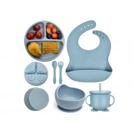 Set 6 piese din silicon fara bpa, at performance�, de diversificare a hranei pentru bebelusi, 6+ luni, cu bol,