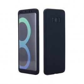 Husa aisi samsung galaxy s8 full cover 360 silicon fata + spate - negru