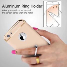 Husa telefon iphone 8 plus ofera protectie completa 3in1 ultrasubtire lux gold matte