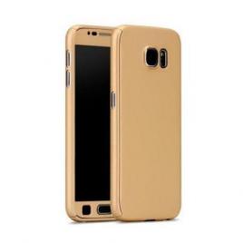 Husa full cover 360� (fata + spate + sticla) pentru samsung galaxy j5 (2017)/ j530, aurie