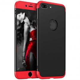 Husa telefon apple iphone 6/6s ofera protectie subtire 3in1 lux design red-black + folie sticla
