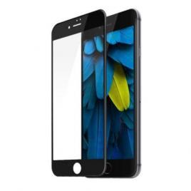 Set husa protectie din silicon negru (gel tpu)+ folie sticla 6d neagra iphone 8 plus