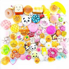Jucarie squishy breloc parfumata cu revenire lenta , pachet 20 piese mystyle kids
