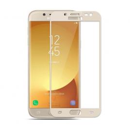 Set 2 folii de sticla mystyle 3d gold pentru samsung galaxy j7 2017
